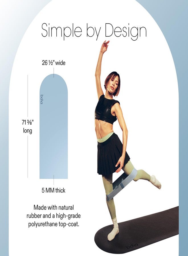 بالا بساط يوغا بالا للصالة الرياضية المنزلية، 5 مم (أزرق بحري) - بساط تمارين مانع للانزلاق للتمارين المنزلية، تمارين التمدد، البيلاتس، التمارين الهوائية، تمارين الأرضية واللياقة البدنية - بساط تمارين داخلي - Image 4
